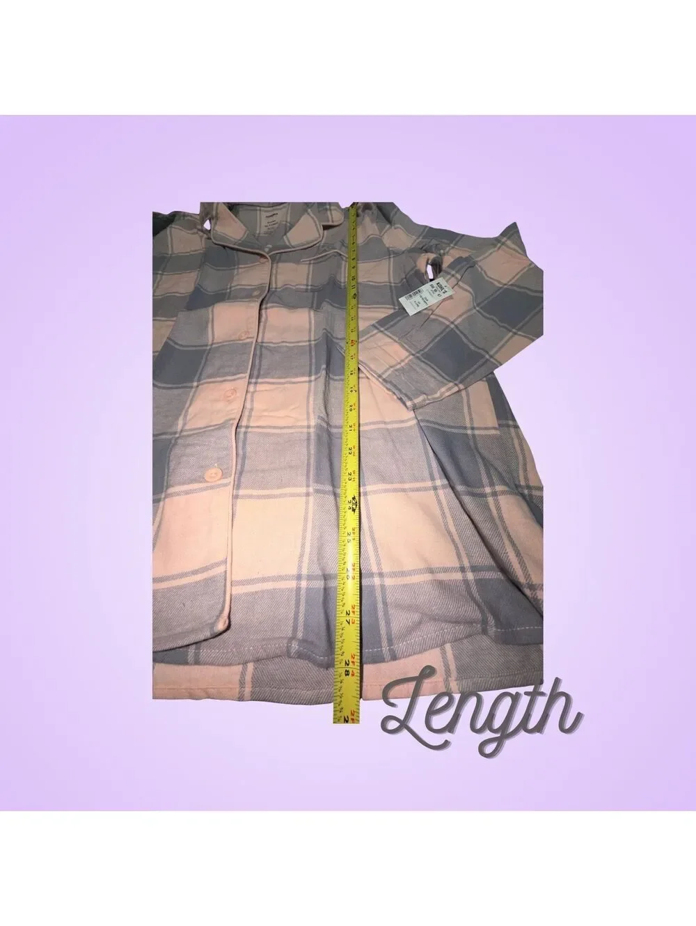 NWT Sonoma Goods for Life Pink Gray Plaid Cotton Pajama Set | Women's XL Long